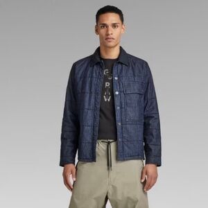 G-star Mens  padded denim jacket blue